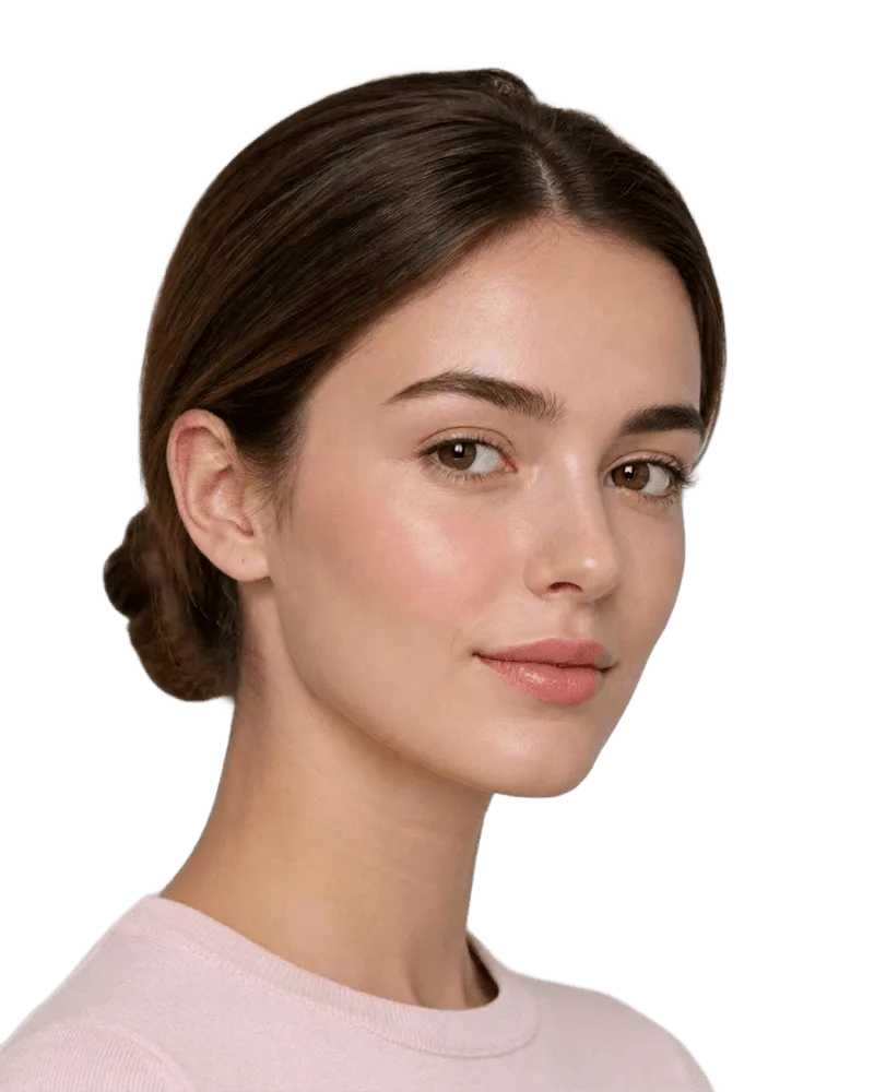 Simulated result after applying the Barbie nose style