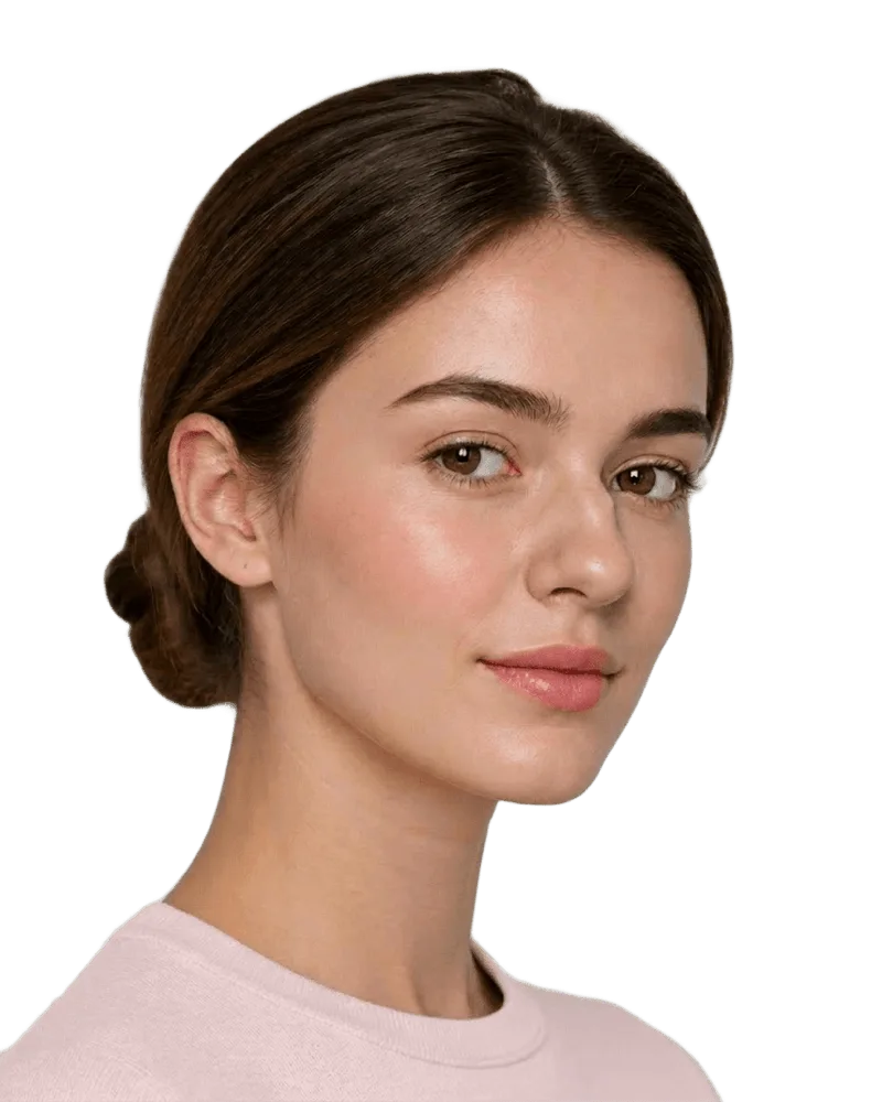 Original nose before the Barbie nose style simulation