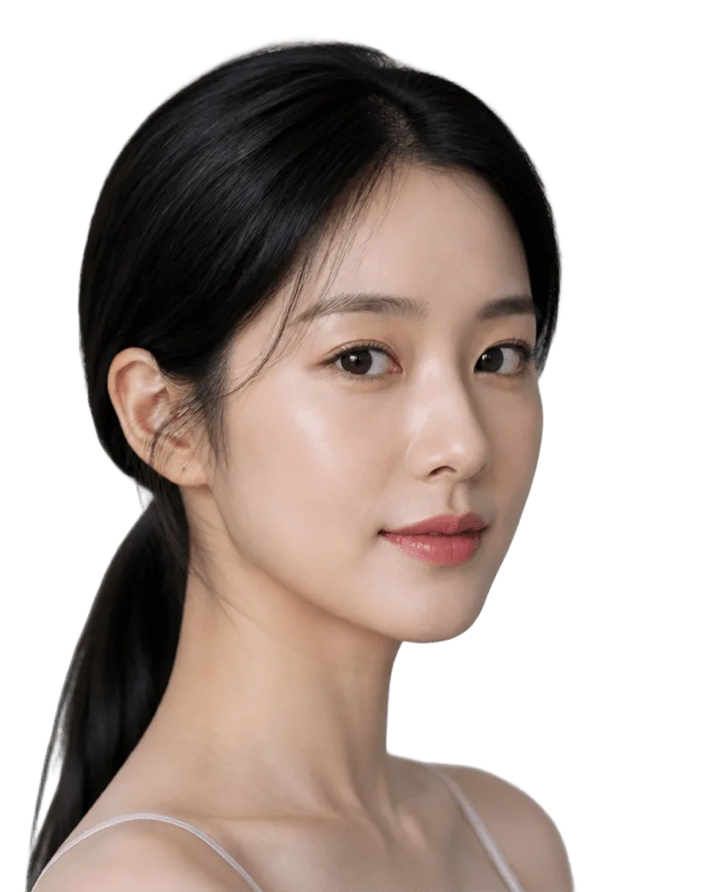 Simulated result after applying the Korean nose style