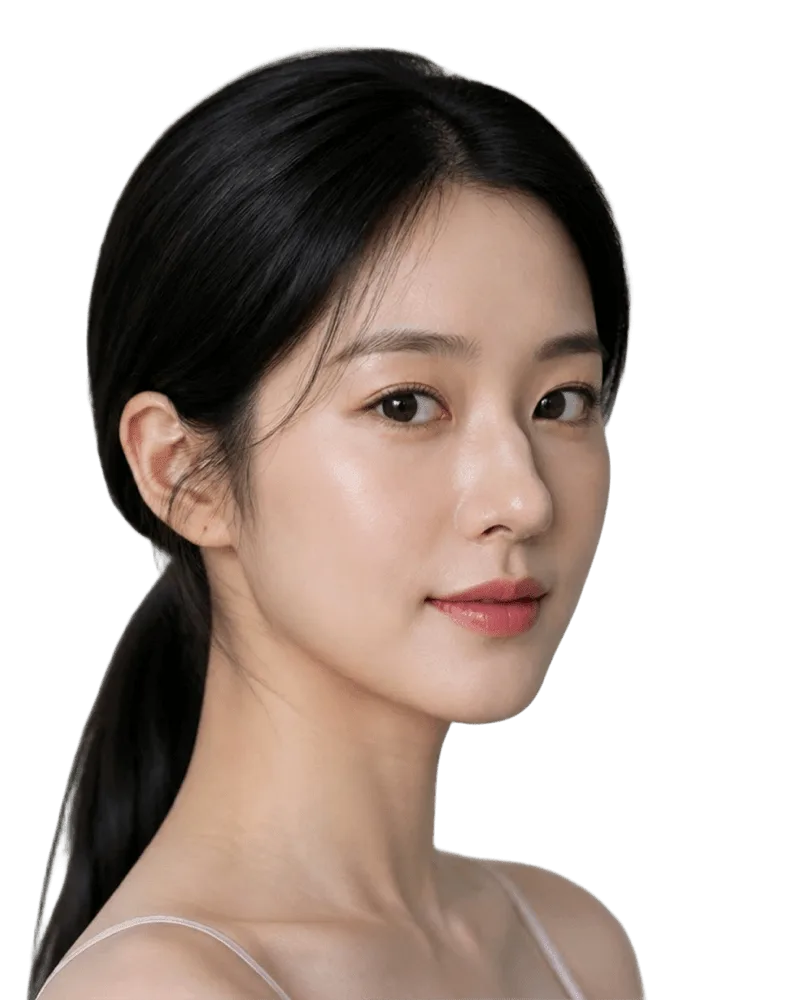 Original nose before the Korean nose style simulation