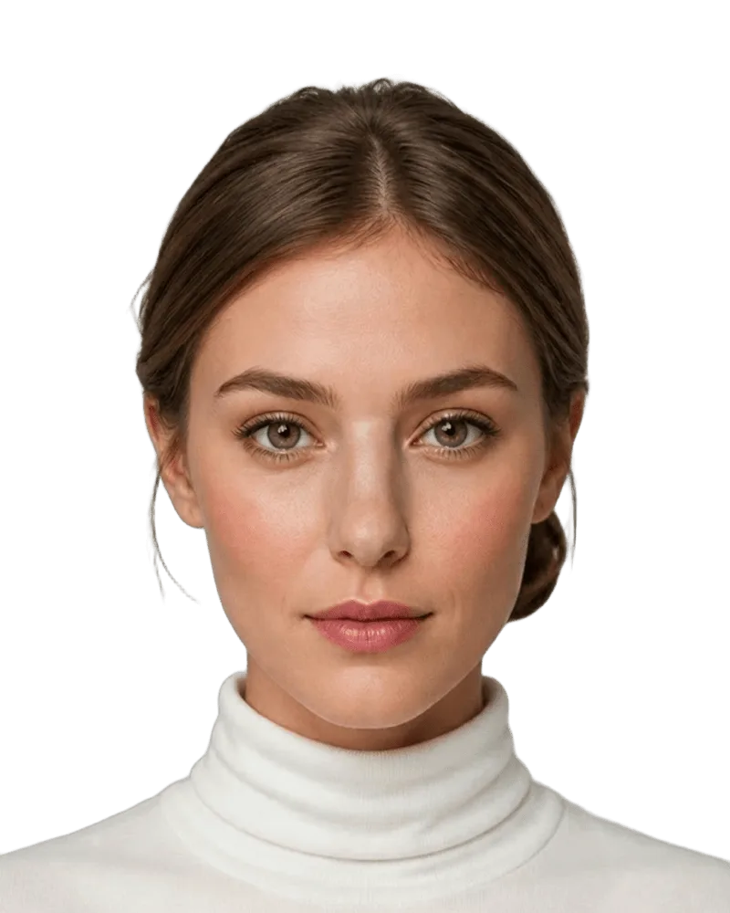 Original nose before the Slim Bridge nose style simulation