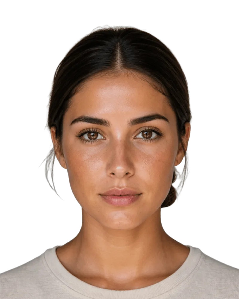 Simulated result after applying the Symmetric nose style